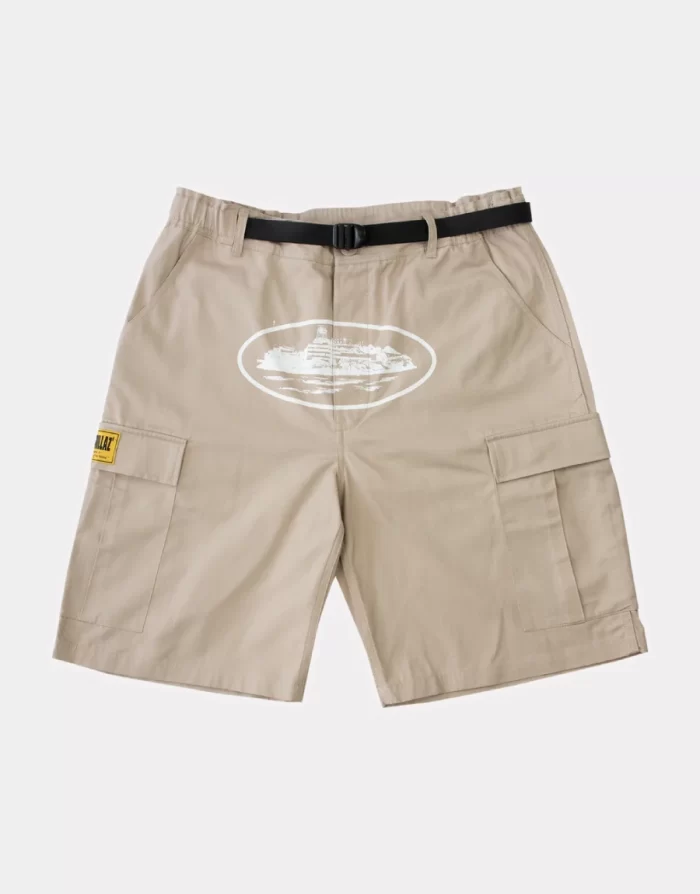 Corteiz Merch Alcatraz Beige Shorts