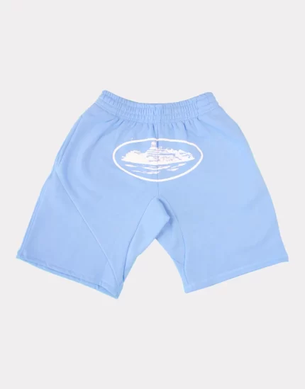 Corteiz Merch Alcatraz Baby Blue Shorts