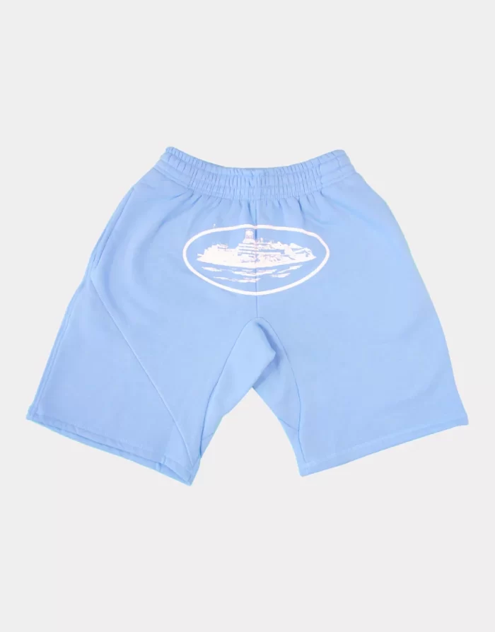 Corteiz Merch Alcatraz Baby Blue Shorts