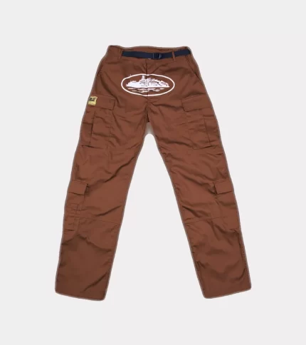 Corteiz Merch Guerillaz Pants Brown Cargos