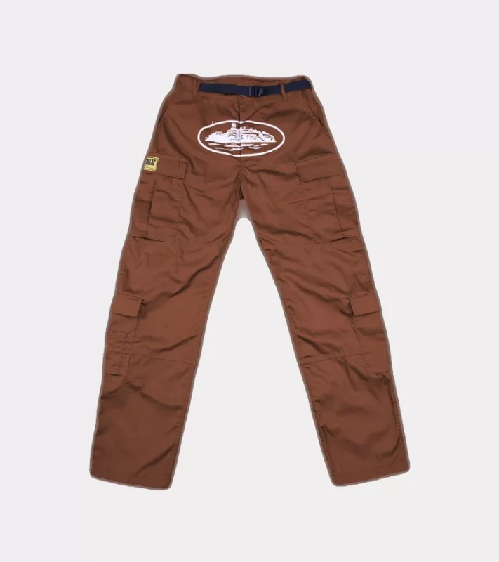 Corteiz Merch Guerillaz Pants Brown Cargos