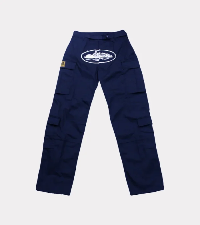 Corteiz Merch Guerillaz Pants Navy Blue Cargos