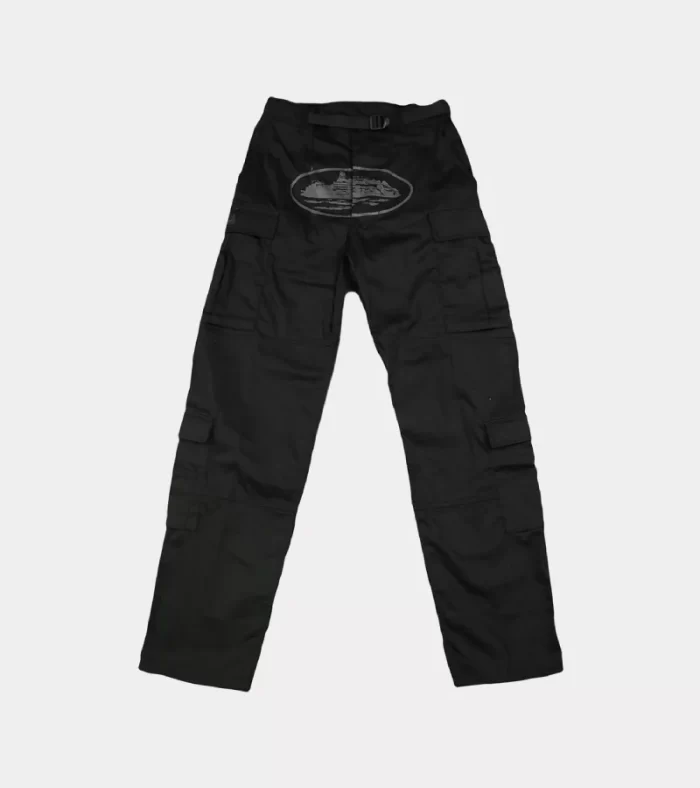 Corteiz Merch Guerillaz Triple Black Cargos