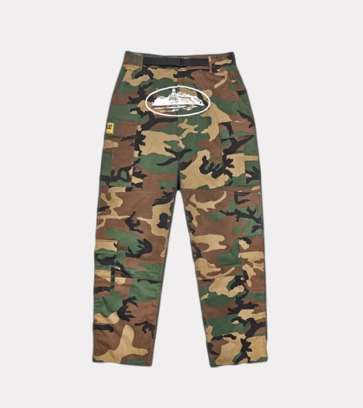 Corteiz Merch Guerillaz Woodland Camo Cargos