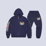 Corteiz Merch Dipset Zip-Up Navy Tracksuit