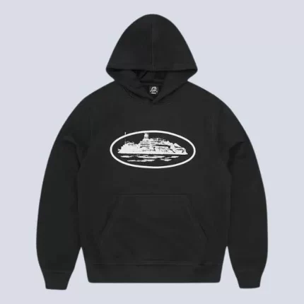 Corteiz Merch Alcatraz Black Hoodie