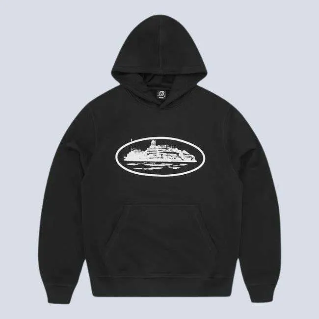 Corteiz Merch Alcatraz Black Hoodie