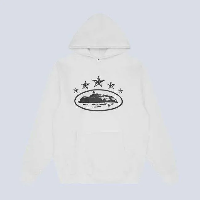 Corteiz Merch 5Starz Alcatraz White Hoodie