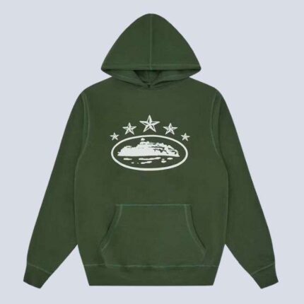 Corteiz Merch 5Starz Alcatraz Green Hoodie